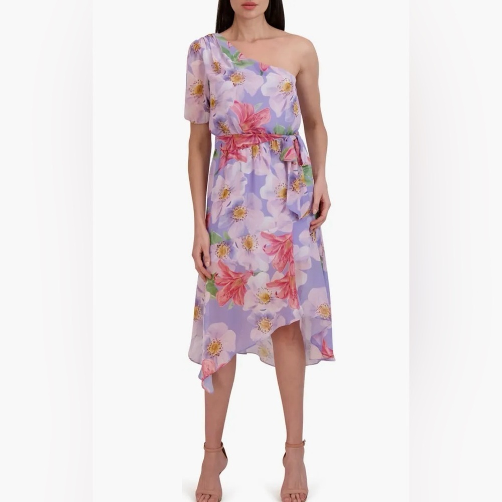 NWT Julia Jordan Floral One-Shoulder Dress
